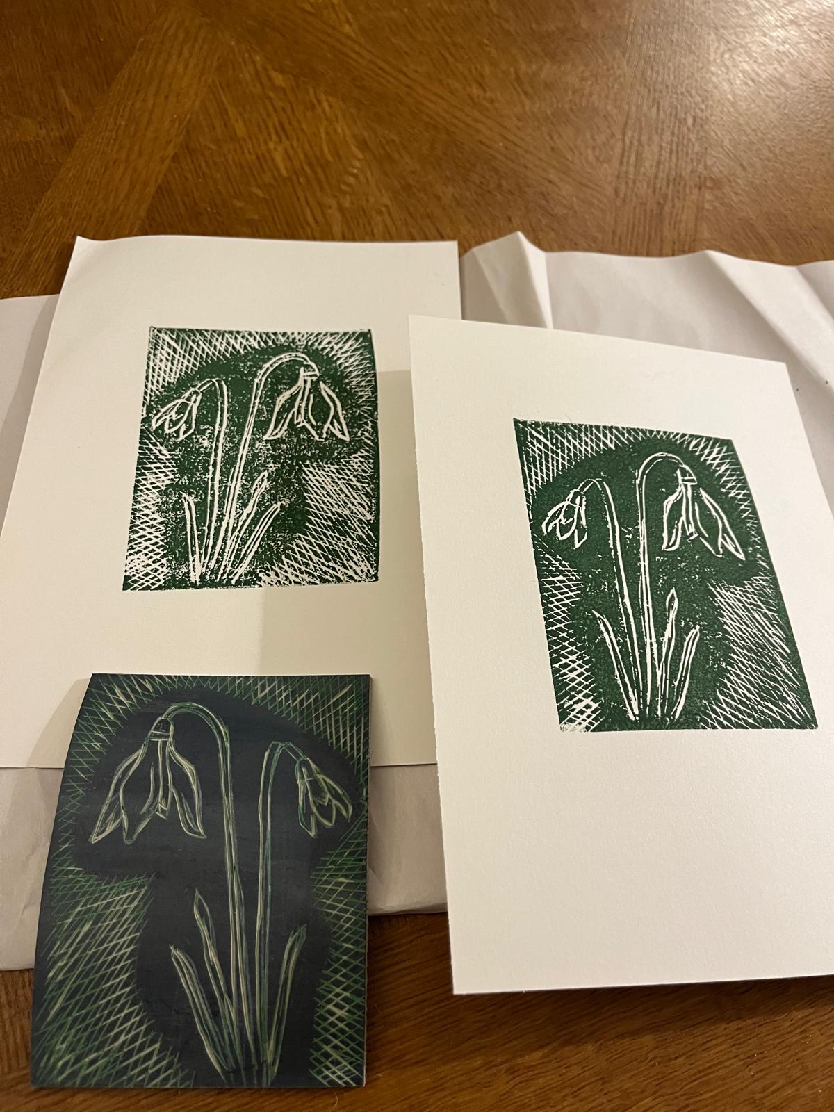 Lino Print your Cards & Make a Christmas Wreath